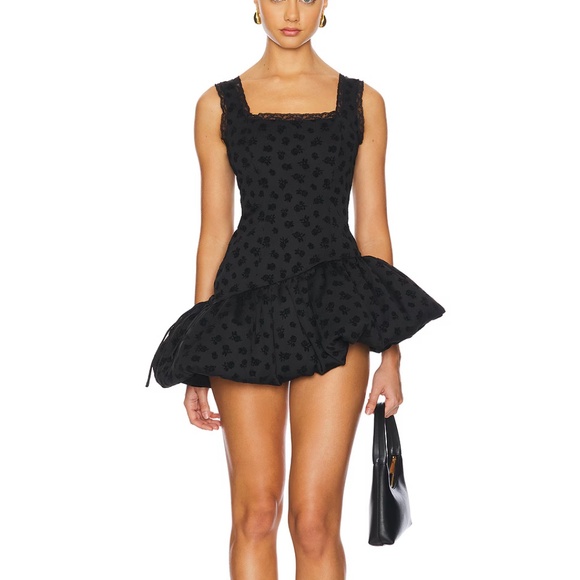 For Love & Lemons 'Claira' Asymmetric Top in Black (NWT) - Picture 1 of 9